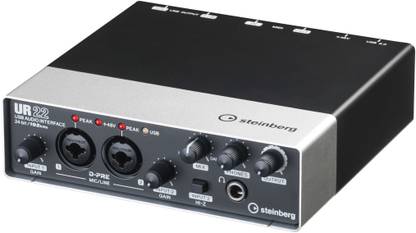 YAMAHA Steinberg UR22MKII — Leading in its Class 2 x 2 USB 2.0 Audio Interface With 2 x D-PRE and 192 kHz Support 2 Tracks Digital Multi-track Recorder