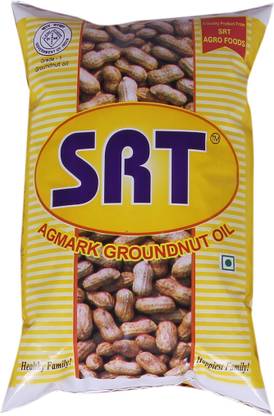 SRT 1 Litre AGMARK Grade 1 Groundnut Oil Groundnut Oil Plastic Bottle