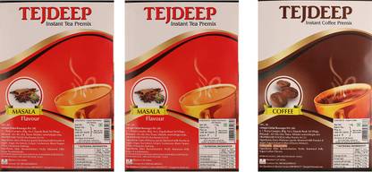 Tejdeep Pack of Insant Masala Premix 2 kg Instant Coffee Premix 1 kg Instant Tea Pouch