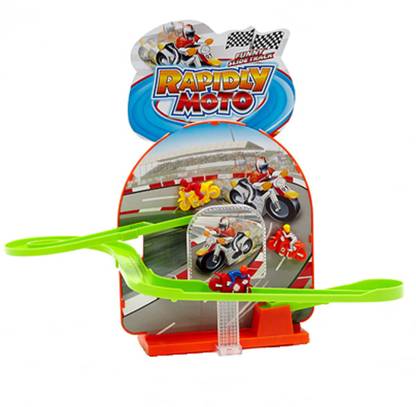 Shanaya Battery Operated Motorcycle Race Track Toy for Kids with Music and Lights (Multicolour)