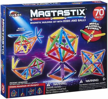 Cra-Z-Art Magtastix 70 Piece Balls And Rods Building And Stacking Toys