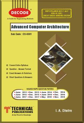 DECODE-Advanced Computer Architecture for RGPV (SEM-VI CSE) R-17