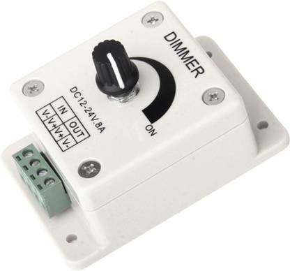 REVALS Dimmer LED Light Switch Dimming Brightness Controller 12 V to 24v 8A 8 A Rotary Dimmer