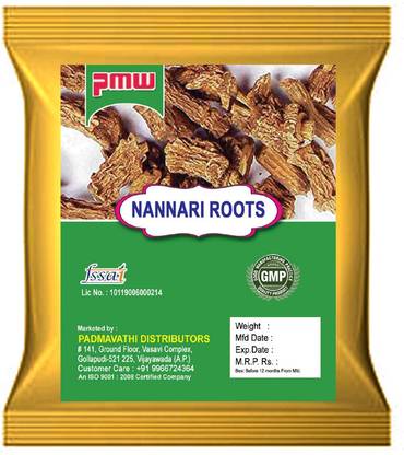PMW Sugandhi Veru Roots /Nannari Sarbath/Anantmool Roots - 100 Grams
