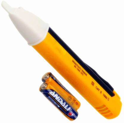 Divinext New Arrival With Buzzer + Led Flash Light VoltAlert 1AC-D 90-1000VAC Voltage Tester Voltage Meter Non Contact Electric Voltage Power Detector Electrical Testing Pen Tester Multimeter Induction Test Pencil Digital Multimeter