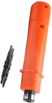 Divinext Double Head Impact Punch Down Tool Ht-314 Network Wire Punching Tool AMP Module Telephone Wire Reticle Keystone Network Cable 110/88 with 110 Blade & Adjustable Spring + Turn-able Body For Seating Wire Into Terminal Block Or Cut Off Wire End After Terminated Insertion Tool Manual Crimper