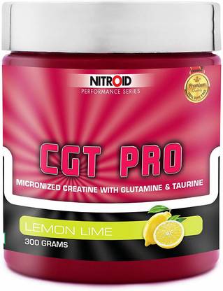 Nitroid CGT Pro (Micronized Creatine, Glutamine, Taurine) (Lemon Lime) - 300 g Creatine