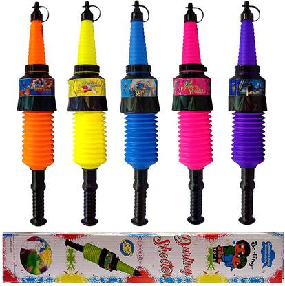 Darling Toys Batman Prefilled Holi Herbal Gulal Shooter Gun With 1 Refill Pack - Multicolour Water Gun