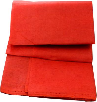 THE HOLY MART 100% Pure Red cloth for Puja (Set of 2) | Puja lal kapda I Aasan Altar Cloth