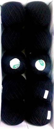 ANCHOR Mercerised Knitting Cotton Fast Colour-Black 50gx3