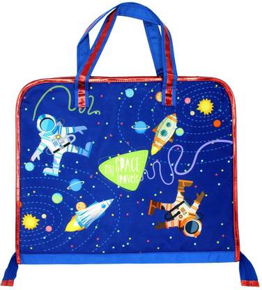 prisma collection New Cartoon Character A4 Size Drawing Book Bag for Boys Polyester Attractive Space Travel Featured Contains small inner pocket Waterproof Messenger Bag