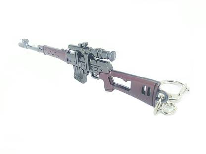eDUST PUBG Real 3D Metal Body Dragunov Sniper Weapon 120mm Length Key Chain