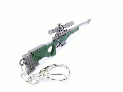 PSYCHE Pubg AWM415A1 Magnum Gun 3D Metal Body Props 120mm Length Key Chain