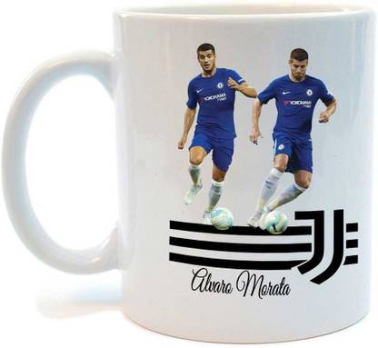जूविक्ज़ Printed Football Club & Player Alvaro-Morata-Juventus Ceramic Coffee सिरेमिक मग