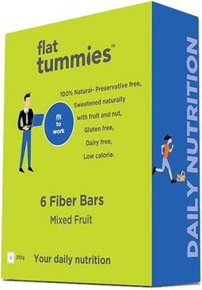 Flat Tummies Fiber Bar with mixed fruit (210g) - Pack of 6