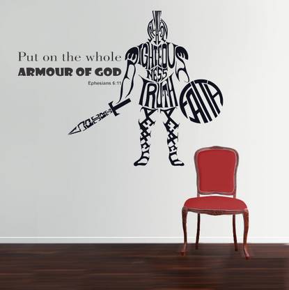 new way decals 1 armour of god with sword as powerful in your living room Removable Sticker