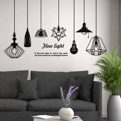 new way decals 2 cm various flow of lights design Removable Sticker