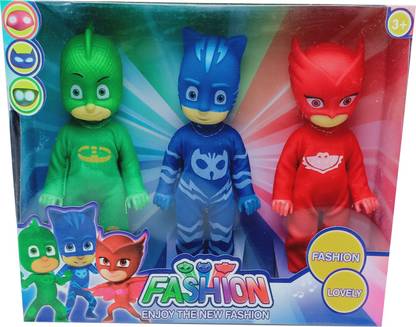 AncientKart PJ Masks Action Figure with Clothes Set of 3 (4-5 inch)