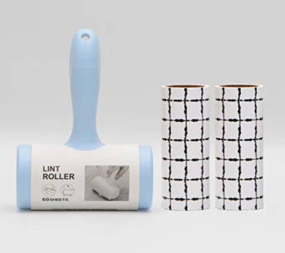 Store2508 Closed Cover Lint Roller (60 Sheet) + 2 Refills (60 Sheets Each) (Blue) Lint Roller
