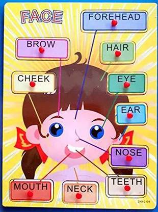 Simple Days Parts of Body - Face Parts Peg Puzzle