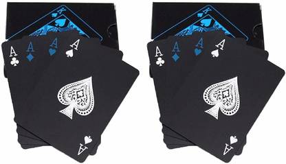 Gabbar Unique Black Good Quality Waterproof Colorful Playing Cards-Pack Of 2