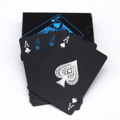 Gabbar ® Unique Black Good Quality Waterproof Colorful Playing Cards Plastic Deck Poker 52 Playing Card-Pack Of 1