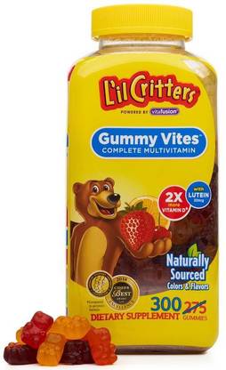 Lil Critters Gummy Vites Complete Multivitamin Naturally Sourced Color & Flavors Chewing Gum