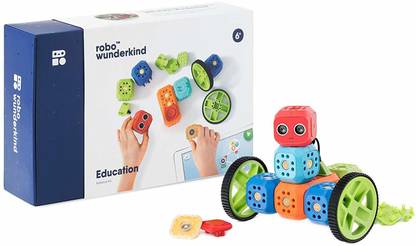Robo Wunderkind - Modular Robotics Set - Education Kit - 8 Blocks And 15 Parts - Programmable Stem Toy - 2 Free Apps With Projects Library