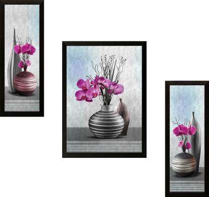 saf Set of 3 Flowers Digital Reprint 14 inch x 20 inch Painting