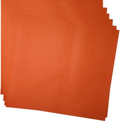 क्राफ्टवॉफ्ट ORANGE SINGLE SIDE FLUORESCENT PAPER सादा A1 SIZE JUMBO रंगीन पेपर
