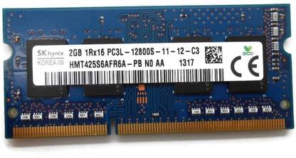 Hynix PC3L - 12800 DDR3 - 1600 mhz DDR3 2 GB (Dual Channel) Laptop (pc3l12800)