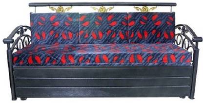 Royal Interiors 3 Seater Double Metal Pull Out Sofa Cum Bed