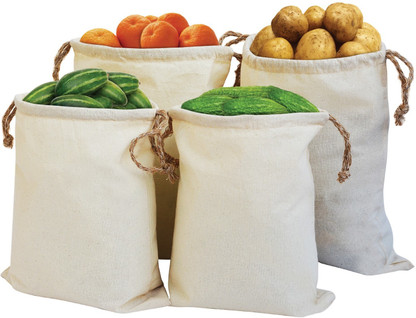 cotton bolsas for storing vegetables in fridge