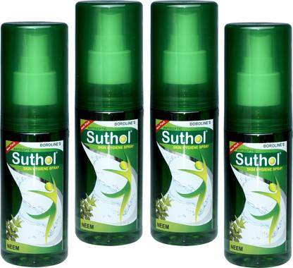 BOROLINE's SUTHOL Neem Spray 100 ML Combo Pack of 4 (100MLX4) Antiseptic Spray