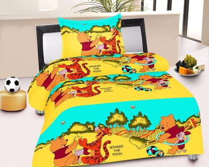 SINGHS VILLAS DECOR 250 TC कॉटन सिंगल कार्टून बेडशीट