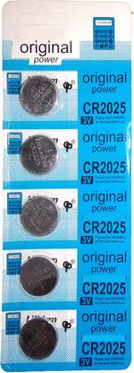 YTM 5 Pcs CR 2025 3V Micro Lithium Button Coin Cell  Camera Battery Charger