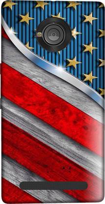PNBEE Back Cover for Micromax Yu Yunique YU4711 -USA Flag Printed Back Case Cover