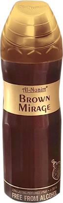 Al Nuaim BROWN MIRAGE LONG LASTING BODY SPRAY Deodorant Spray  -  For Men & Women