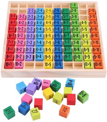 Simple Days Wooden Multiplication Table Mathematics Learning Toy for Kids
