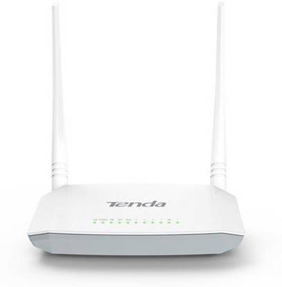 TENDA N300 Wireless Router 2.4 GHz 300 Mbps Wifi Speed Single Band External Antenna ADSL (Telephone)