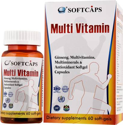Softcaps Multivitamin, Multimineral with Ginseng 60 Softgel Capsules
