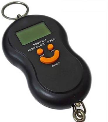 Rorian Portable 50kg-Digital Kitchen Luggage Hanging LED Smiley Weighing Scale