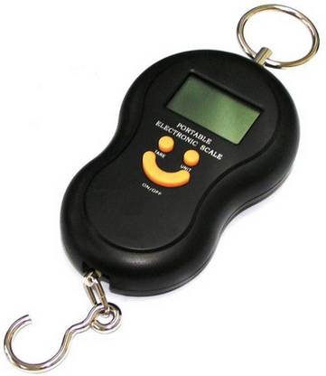 Rorian 50Kg Portable Hanging Luggage Weight Machine Digital for Weighing Household Items Smiley Weighing Scale