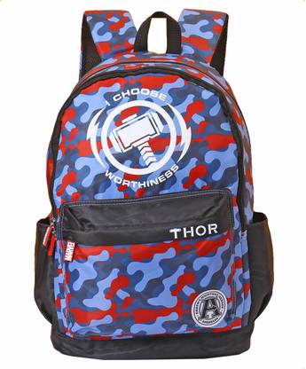 Avengers Thor Camo 48cm Secondary (Secondary 3rd Std Plus) Waterproof School Bag