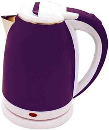 EUROS Stainless Steel Electric Kettle Lockable Lid LED Indicator Light 1.8L Capacity 1500 Watt - Purple Electric Kettle