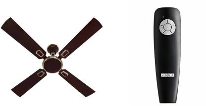 USHA Allure 4 Blade Brown Ceiling fan With Remote 1200 mm 4 Blade Ceiling Fan