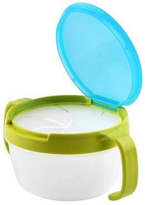 RKPM Child, Babies, Kids 360 Rotate Spill-Proof Snack Catchers Bowl Baby Snack Feeding Container Holder with Two Handle Multi Colour 1 Containers Lunch Box