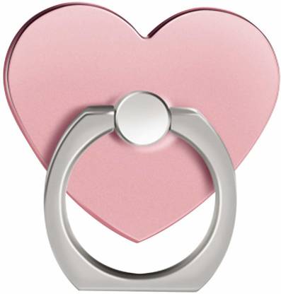 befunky Phone Ring Stand 360Â° Rotation Holder [Heart] Kickstand Finger Grip Pink Mobile Holder