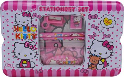 MINAAR Designer Premium Pencil Box Girls , Hello Kitty Art Metal Pencil Box