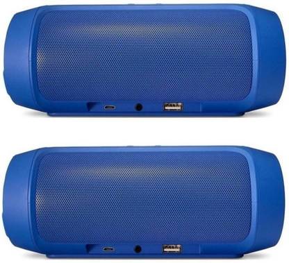 mobifox Two speaker connect in single device 5 W Bluetooth Speaker (blue, Stereo Channel) 15 W Bluetooth Speaker